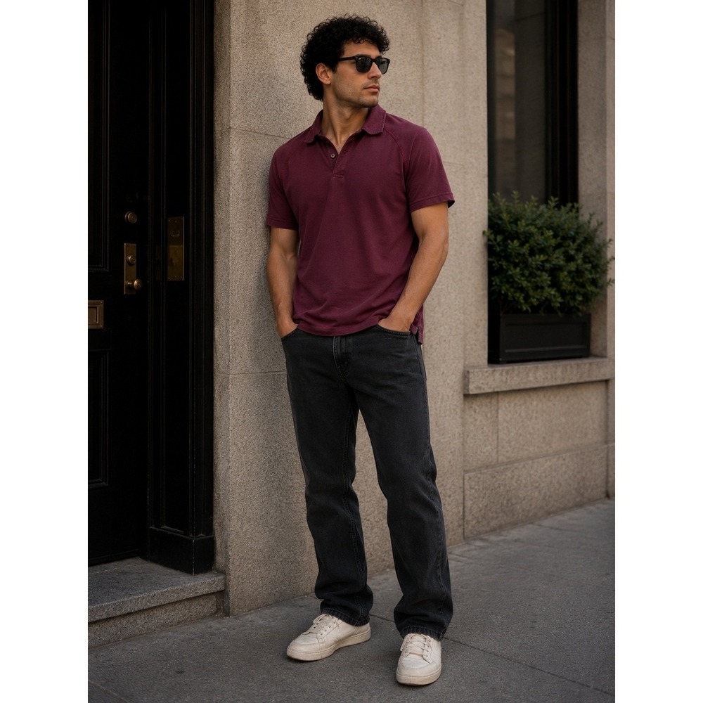 Rhone Polo Shirt Mens Medium Maroon Activewear‎ Performance Golf Gorpcore